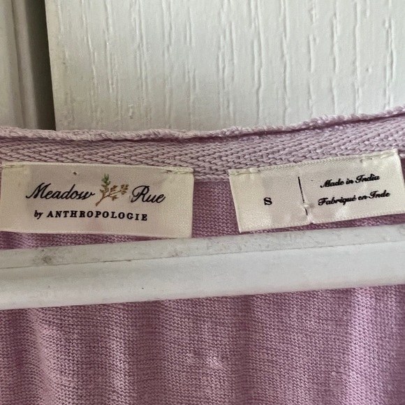 Meadow Rue By Anthropology Linen Blend Shirt. Sz Small Lavender. - Picture 4 of 5
